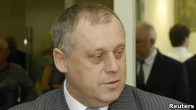 乌克兰奥委会执行秘书格拉什申科在2011年基辅一会议上发表讲话。