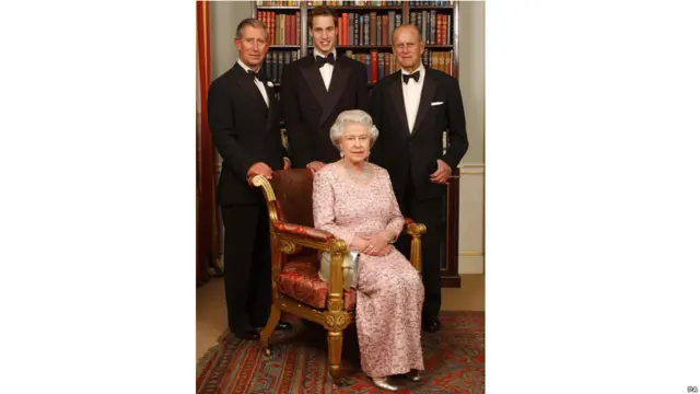 女王和丈夫、长子、长孙