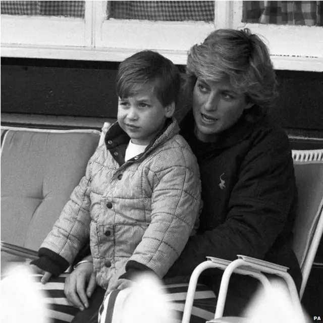 Pangeran William dan ibunya Putri Diana