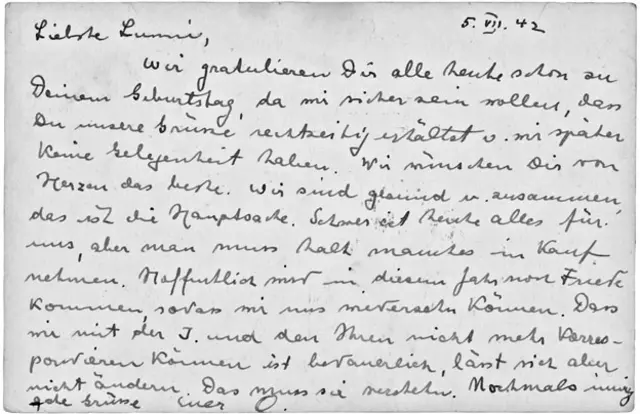 Postal familia Frank 