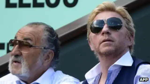 Boris Becker y Ion Tiriac