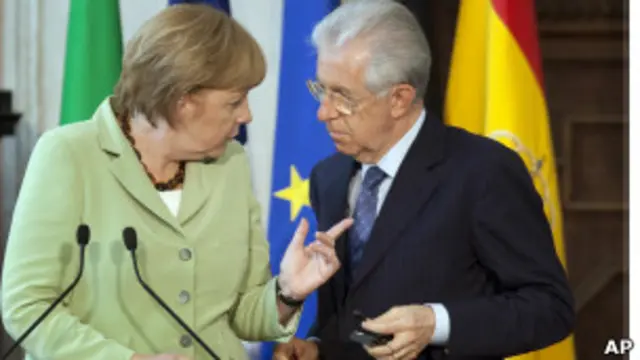 Маріо Монті і Ангела Меркель