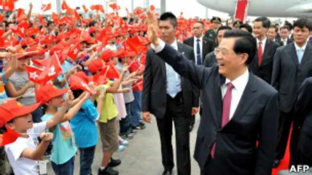 हु जिंताओ पाँच साल के बाद हांगकांग का दौरा कर रहे हैं मगर अभी माहौल अलग है