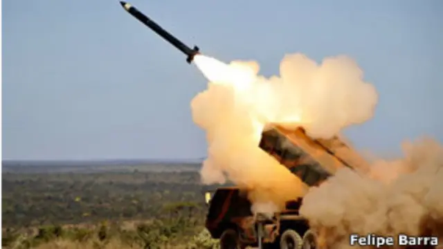 Sistema Astros de artilharia desenvolvido no Brasil (foto: Felipe Barra - Ministério da Defesa)