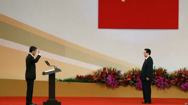 香港主权移交15周年，有庆祝活动也有抗议的声音。