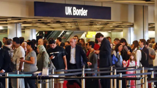 希思羅機場邊檢入關長隊