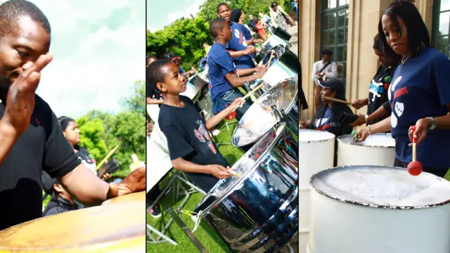 本地一支乐队用传统加勒比打击乐器带来了十几首曲目，所有人脱谱演奏，最小的表演者才九岁。 