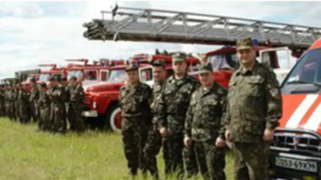 Пожежники у Чорнобильській зоні 