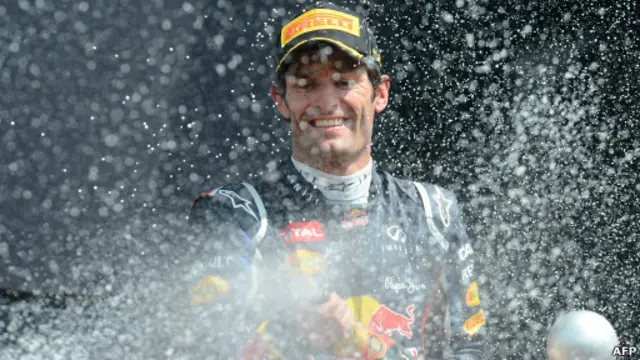 Mark Webber meraih juara GP Silverstone 