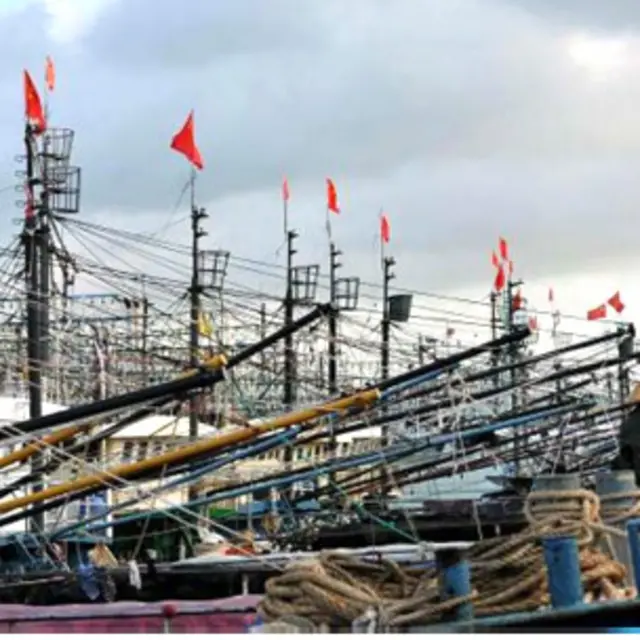 Đội tàu cá Trung Quốc trước khi ra khơi