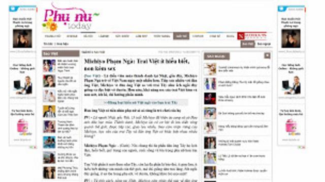 Bài phỏng vấn Michiyo trên phunutoday.vn