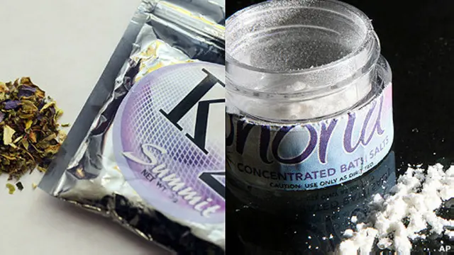 Drogas sintéticas conocidas como "incienso" y "sales de baño"