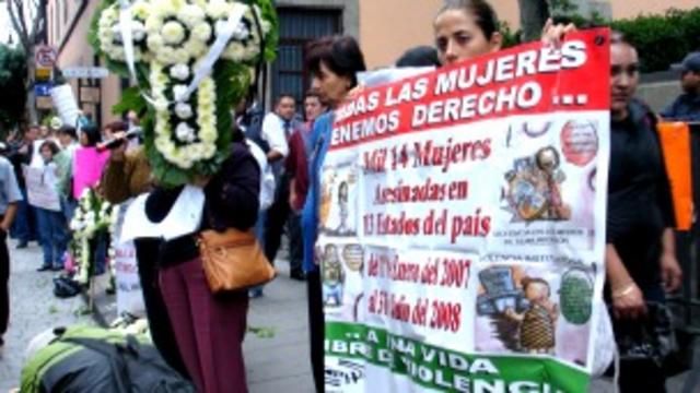 Protesta en defensa de derechos de mujeres en México