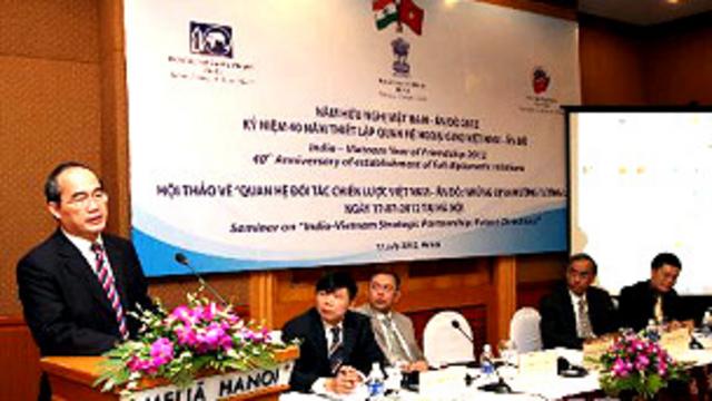 Phó Thủ tướng Nguyễn Thiện Nhân phát biểu tại hội thảo quan hệ Việt-Ấn