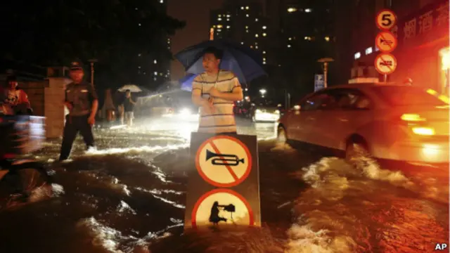 Hujan deras di Beijing