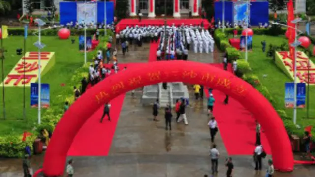 Trung Quốc tưng bừng ra mắt trụ sở của TP Tam Sa