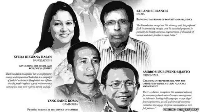 Pendiri LSM Telapak, Ambrosius Ruwindrijanto raih penghargaan Ramon Magsaysay 2012.