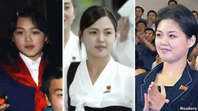 Các hình ảnh khác nhau của bà Ri Sol-ju 