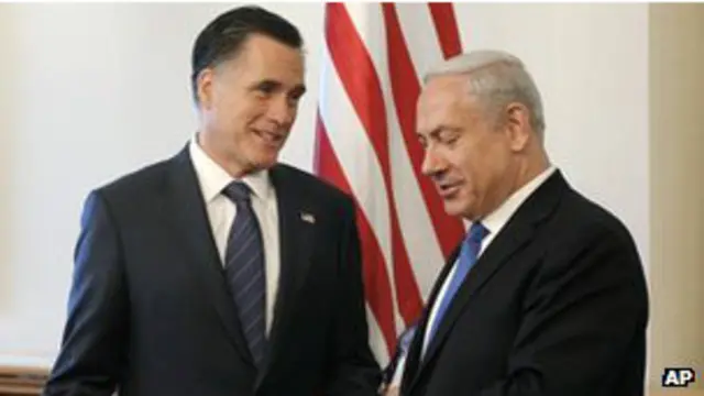 मिट रोमनी, बिन्यामिन नेतन्याहू के साथ