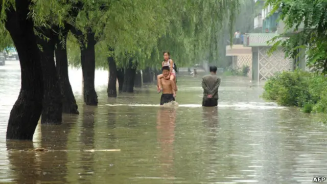 Banjir di Anju, Korea Utara.