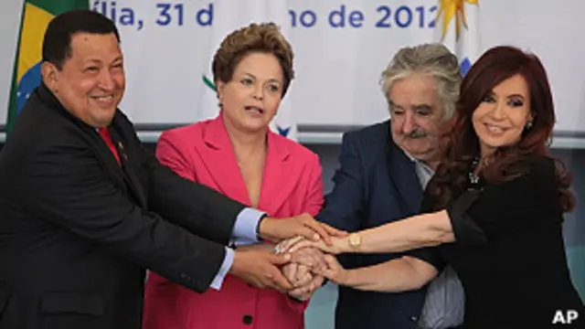 La reunión de presidentes del Mercosur en Brasilia es la primera a la que Venezuela asiste como miembro pleno tras su admisión en julio.