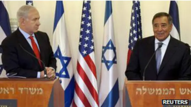 Премьер-министр Израиля Биньямин Нетаньяху и министр обороны США Леон Панетта