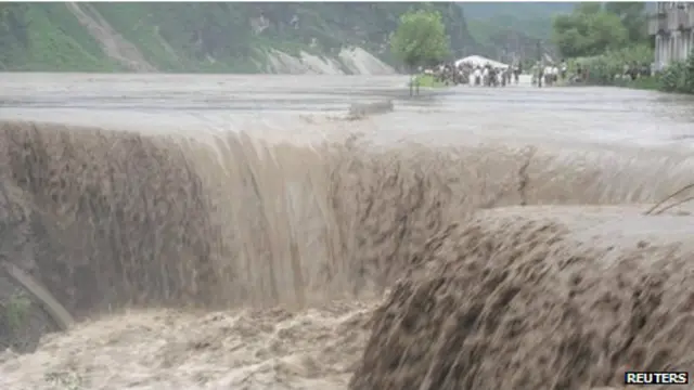 north korea floods