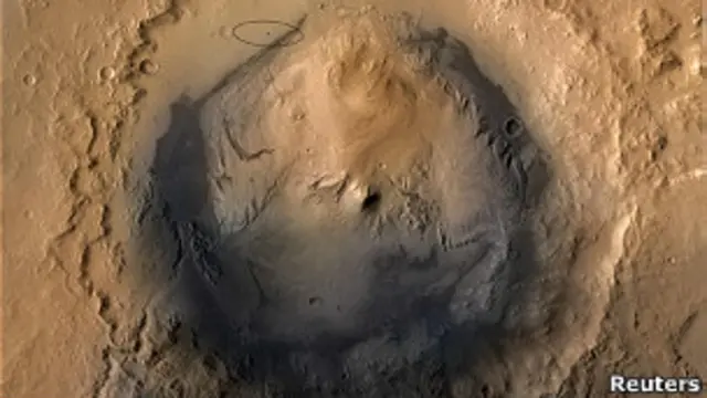 استوا کرښې ته څېرمه د “ګېل” Gale Crater ژوره.