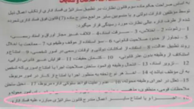 د فساد ۱۷ ډولونه یې په کې معرفي کړي دي خو دا ۱۸ ډول یې توپان کوي.