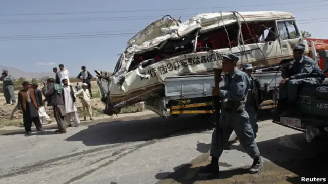 Bis yang diserang di Paghman, Afghanistan.