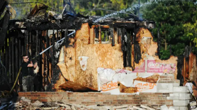 Masjid yang terbakar di Joplin, Amerika Serikat