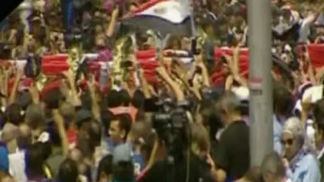 جنازة عسكرية وشعبية لضحايا الهجوم على حرس الحدود المصرية في سيناء