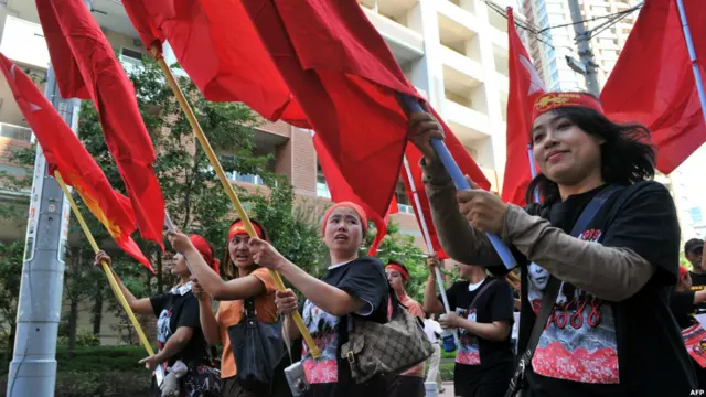 ဂျပန်နိုင်ငံ တိုကျိုမြို့မှာလည်း အလားတူ ချီတက် ဆန္ဒပြခဲ့ကြပါတယ်။