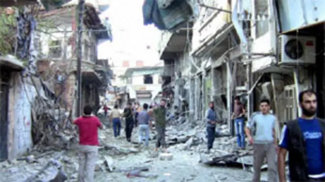 Tình trạng tàn phá do giao chiến tại Syria