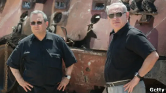 به گزارش رسانههای اسرائیل، بنیامین نتانیاهو (راست) و ایهود باراک (چپ) طرفدار حمله نظامی به ایران هستند