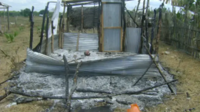 Burnt mosque in Irunooruvil