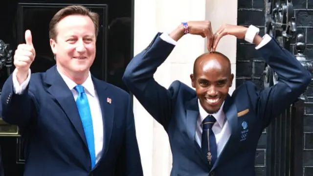 Mo Farah dan David Cameron