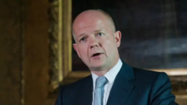 British Foreign Minister William Hague