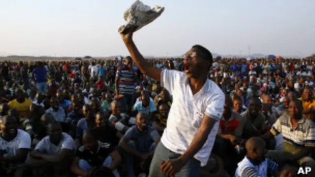 Pemogokan di tambang Afrika Selatan