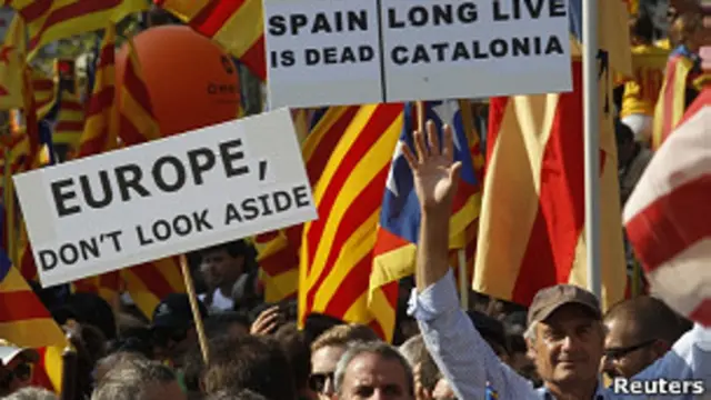 Cataluña ha sido escenario de una importante manifestación a favor de la independencia.