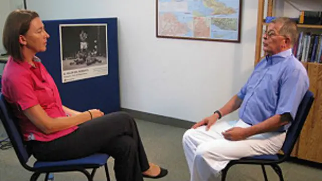 Sarah Rainsford, corresponsal de la BBC en La Habana, y Rodrigo Granda