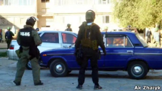 Бойцы спецподразделений в Казахстане