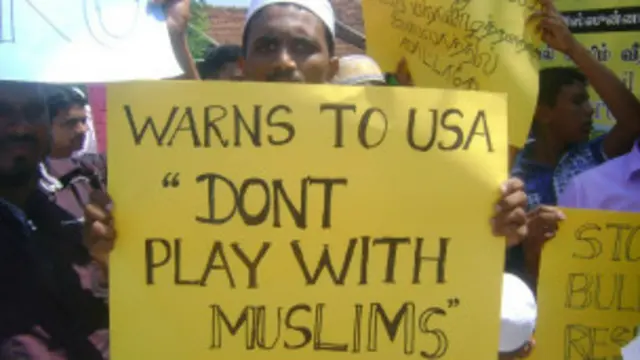 Manifestación contra EE.UU.