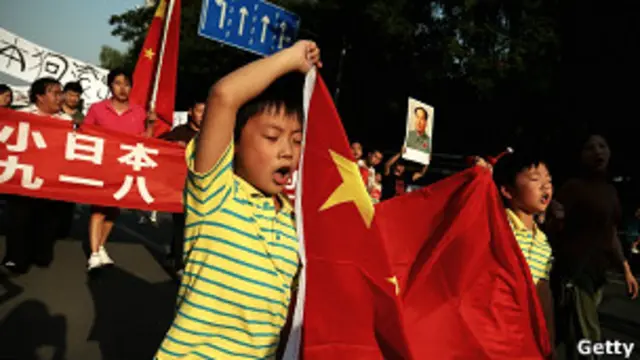 Акция протеста у посольства Японии в Китае