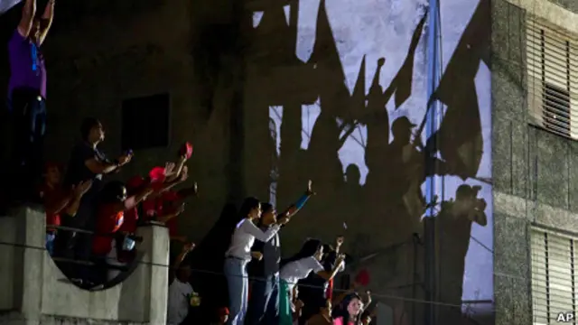 Seguidores de Hugo Chávez en Propatria, en el oeste de Caracas.