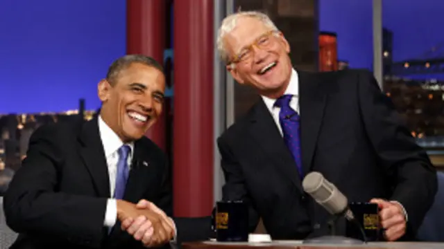 बराक ओबामा और डेविड लैटरमैन