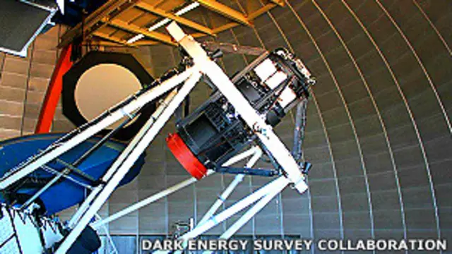 Cámara de Energía Oscura montada en el telescopio Blanco