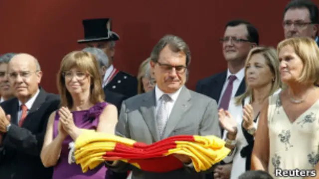 Ceremonia en parlamento catalán