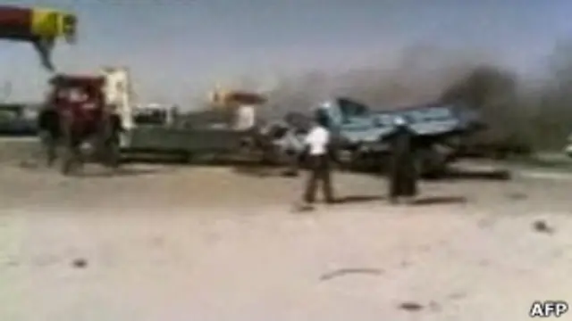 На месте взрыва в Айн-Исса