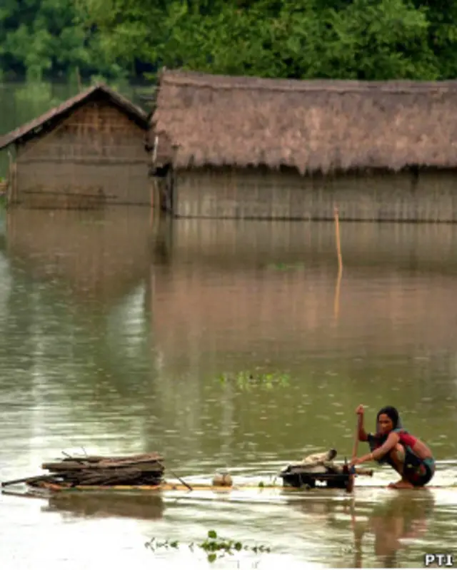 असम के नौगांव जिले का दृश्य